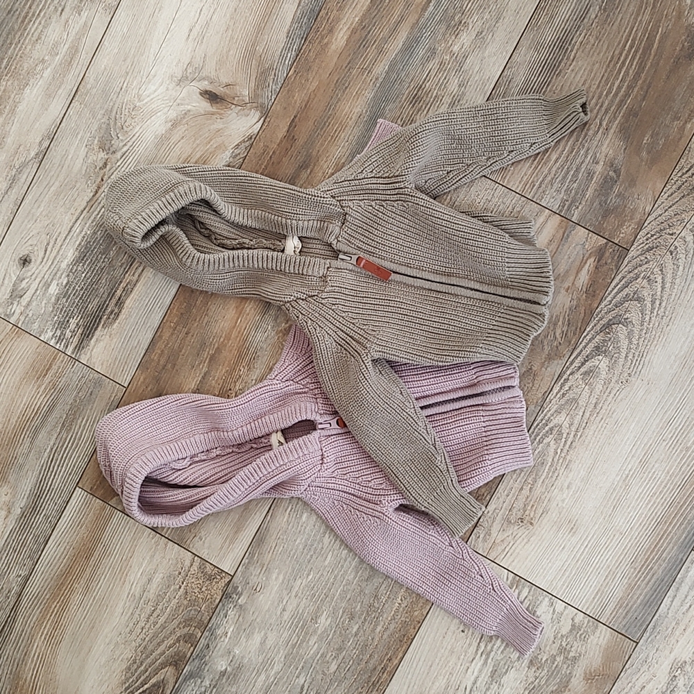 Set of two, hooded Goumi sweaters 0-3 months